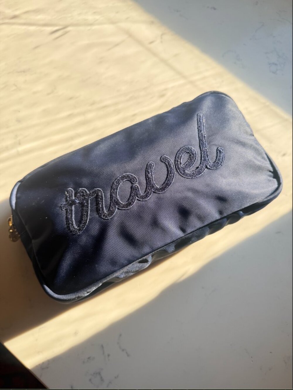Stoney Clover Lane "Travel" Embroidered Bag, Navy, Nylon